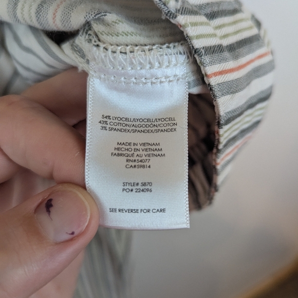 CAbi Convertible Striped Trousers, Sz 16 - Picture 6 of 7